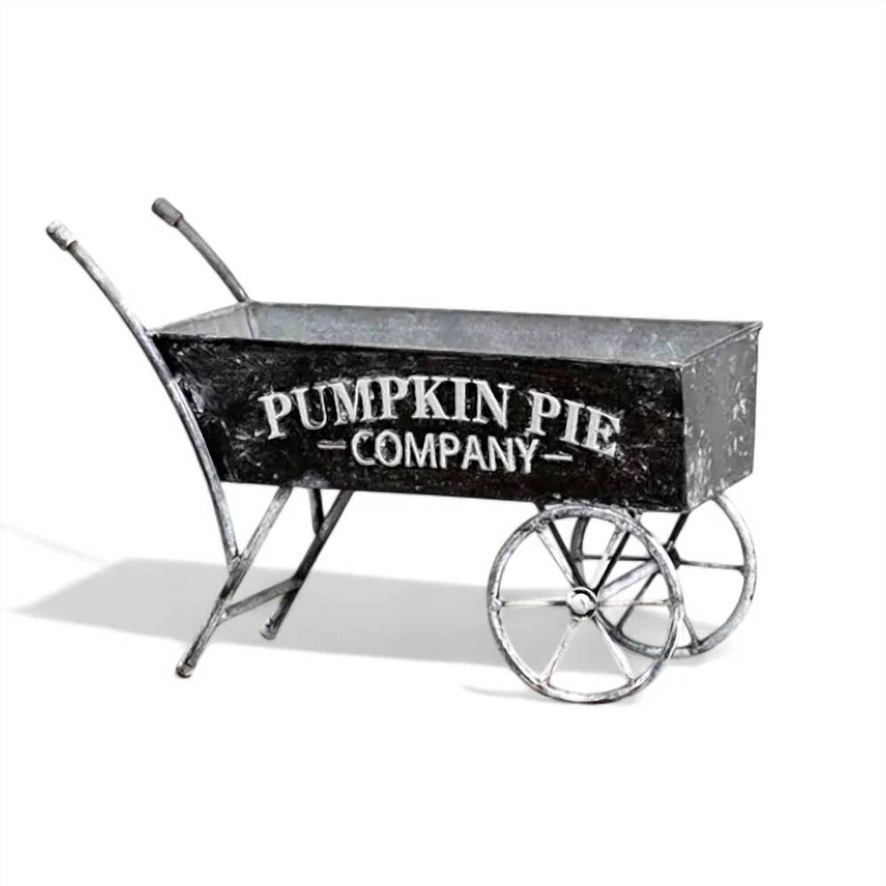 NEW RAGON HOUSE pumpkin pie decorative wheelbarrow in black